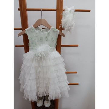 La petit pre Φόρεμα τούλι με κέντημα και ανάγλυφο λουλούδι